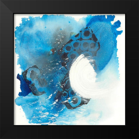 Oceanâ€™s Diluted Black Modern Wood Framed Art Print by Russell, Valerie