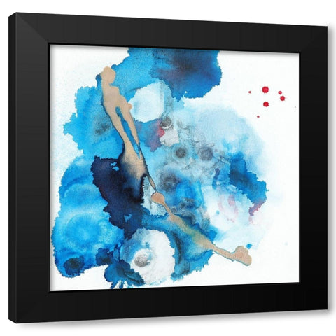 Diluted No. 2 Black Modern Wood Framed Art Print by Russell, Valerie