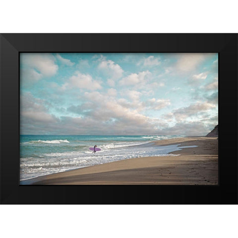 Surfer Black Modern Wood Framed Art Print by Ryan, Brooke T.