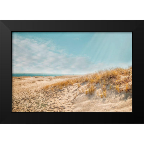 Chatham Lighthouse Beach Black Modern Wood Framed Art Print by Ryan, Brooke T.