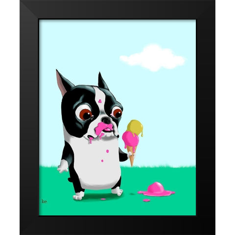 Boston With Ice Cream Black Modern Wood Framed Art Print by Rubenacker, Brian