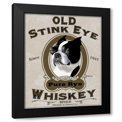 Old Stink Eye Black Modern Wood Framed Art Print by Rubenacker, Brian
