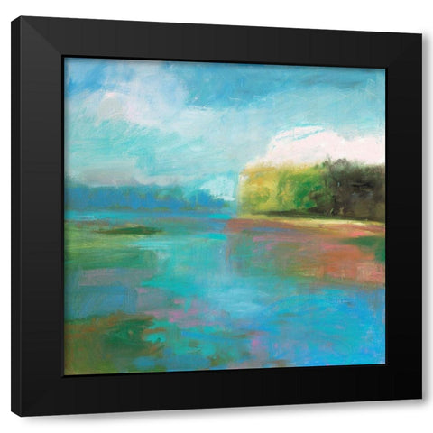Mill Pond Black Modern Wood Framed Art Print by Robbins, Kathleen