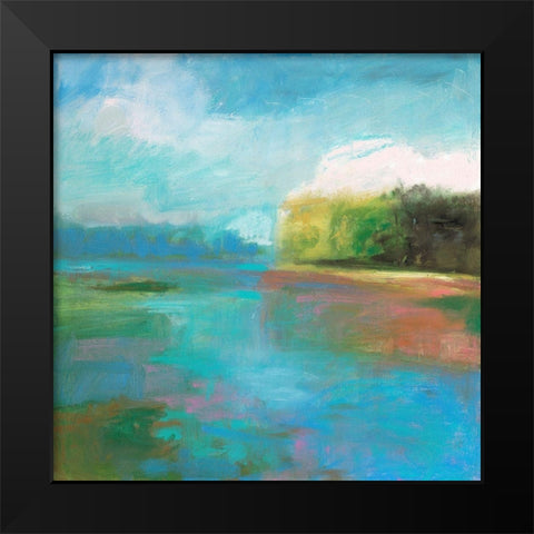 Mill Pond Black Modern Wood Framed Art Print by Robbins, Kathleen