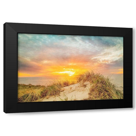 Sunset over The Dunes Black Modern Wood Framed Art Print by Ryan, Brooke T.