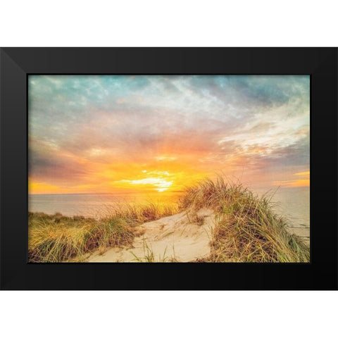 Sunset over The Dunes Black Modern Wood Framed Art Print by Ryan, Brooke T.