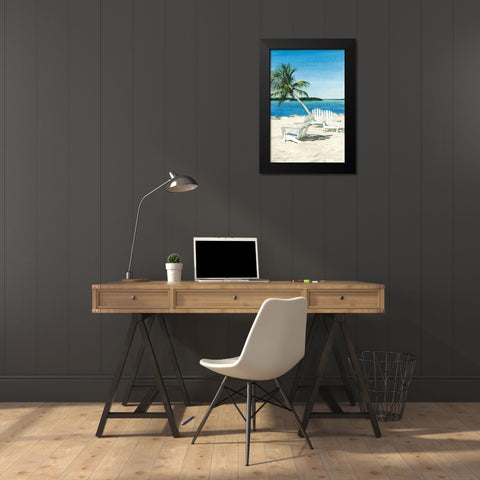 Paradise Black Modern Wood Framed Art Print by Roberts, Linda