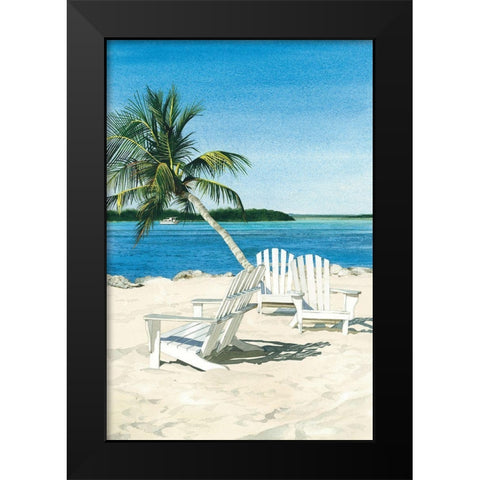 Paradise Black Modern Wood Framed Art Print by Roberts, Linda
