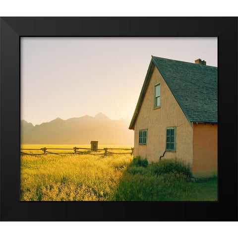 Golden Tetons Black Modern Wood Framed Art Print by Rapson, Sol