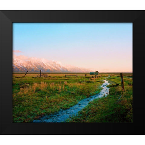 Home On The Range Black Modern Wood Framed Art Print by Rapson, Sol