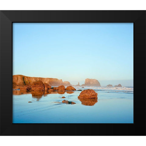 Oregon Blues Black Modern Wood Framed Art Print by Rapson, Sol