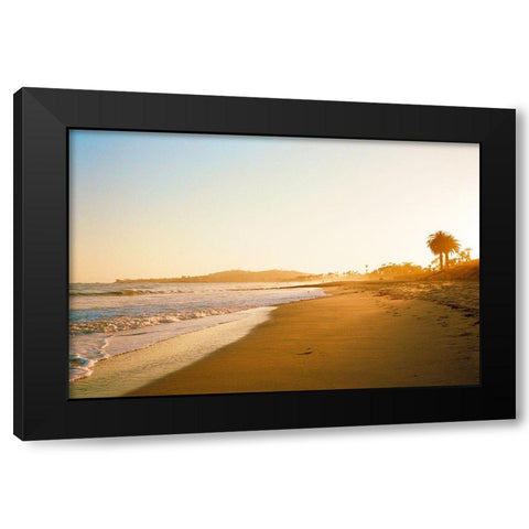 Sunset Surf Black Modern Wood Framed Art Print with Double Matting by Rapson, Sol