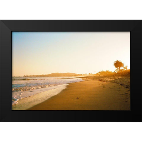 Sunset Surf Black Modern Wood Framed Art Print by Rapson, Sol