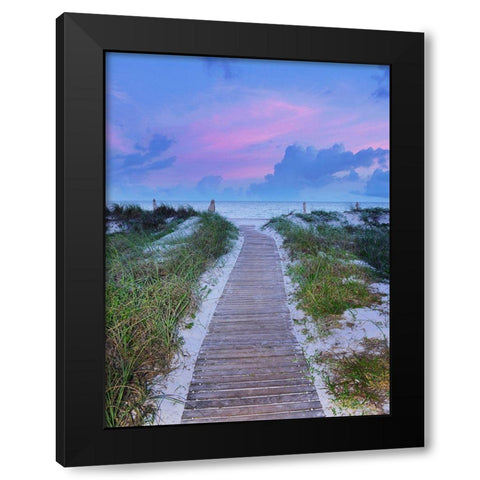 Sunrise Walk Black Modern Wood Framed Art Print by Reed, Jack