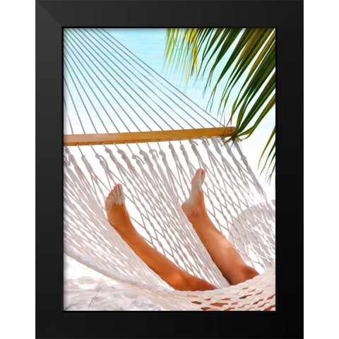 Exhale Black Modern Wood Framed Art Print by Reed, Jack