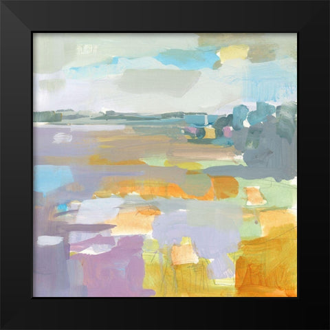 Lilac Field Black Modern Wood Framed Art Print by Robbins, Kathleen