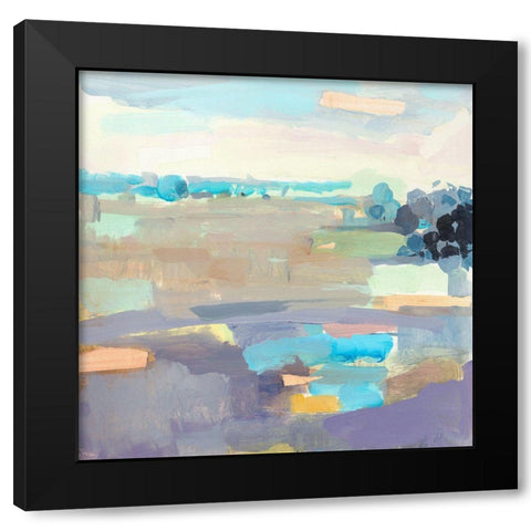 Sherbert Sky Black Modern Wood Framed Art Print by Robbins, Kathleen