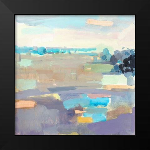 Sherbert Sky Black Modern Wood Framed Art Print by Robbins, Kathleen