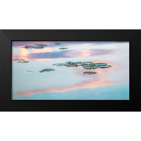Cloud Reflections Black Modern Wood Framed Art Print by Ryan, Brooke T.