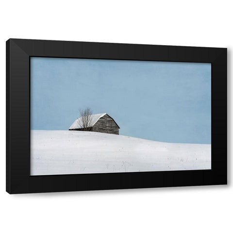 Minimalist Barn Black Modern Wood Framed Art Print with Double Matting by Ryan, Brooke T.