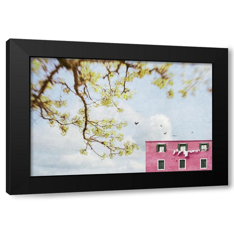 Spring In Italy Black Modern Wood Framed Art Print with Double Matting by Ryan, Brooke T.