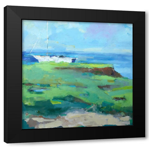 Bluff Black Modern Wood Framed Art Print with Double Matting by Railsback, Page Pearson