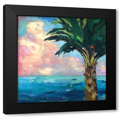 Palm Black Modern Wood Framed Art Print with Double Matting by Railsback, Page Pearson