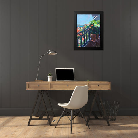 Terrace View Black Modern Wood Framed Art Print by Railsback, Page Pearson
