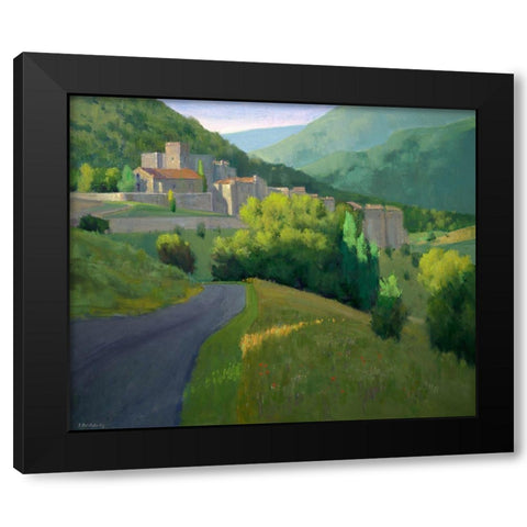 Early Morning in Aurel Black Modern Wood Framed Art Print by Roberts, Ian