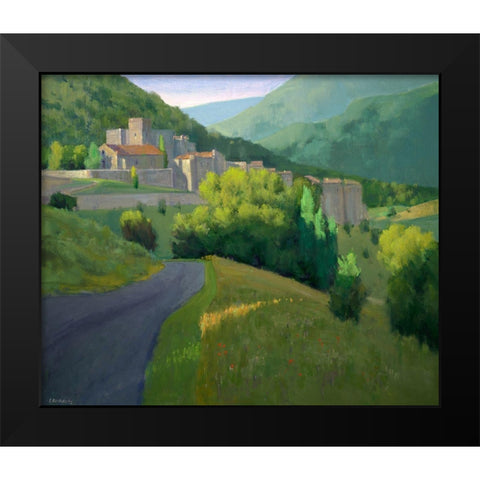 Early Morning in Aurel Black Modern Wood Framed Art Print by Roberts, Ian