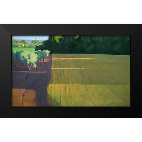 Last Light on Caromb Black Modern Wood Framed Art Print by Roberts, Ian