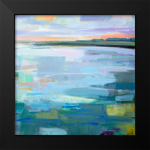 By The Footbridge Ogunquit Black Modern Wood Framed Art Print by Robbins, Kathleen