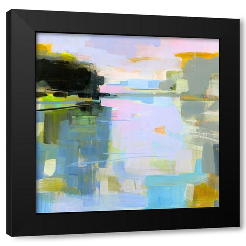 Chauncey Creek Black Modern Wood Framed Art Print with Double Matting by Robbins, Kathleen