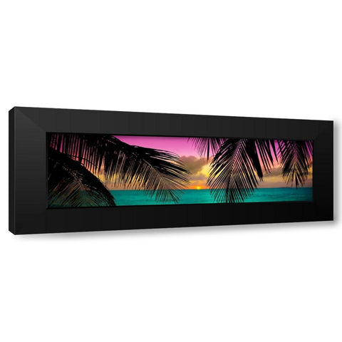 Sun Palms Black Modern Wood Framed Art Print by Reed, Jack