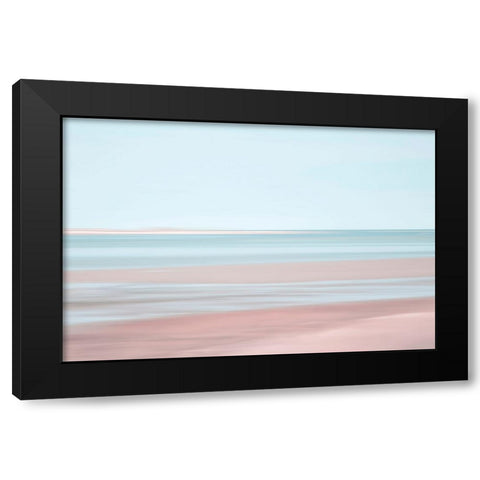Pastel Abstract Beach 3 Black Modern Wood Framed Art Print by Ryan, Brooke T.