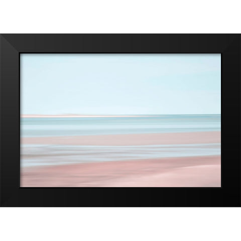 Pastel Abstract Beach 3 Black Modern Wood Framed Art Print by Ryan, Brooke T.