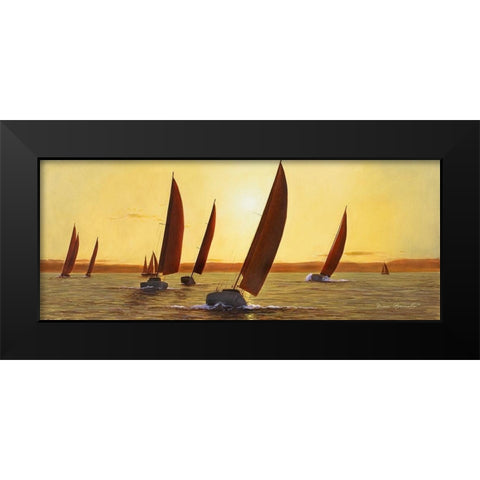 Sailing-Sailing Black Modern Wood Framed Art Print by Romanello, Diane