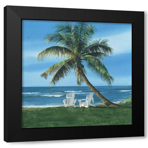 Get Away Black Modern Wood Framed Art Print with Double Matting by Roberts, Linda