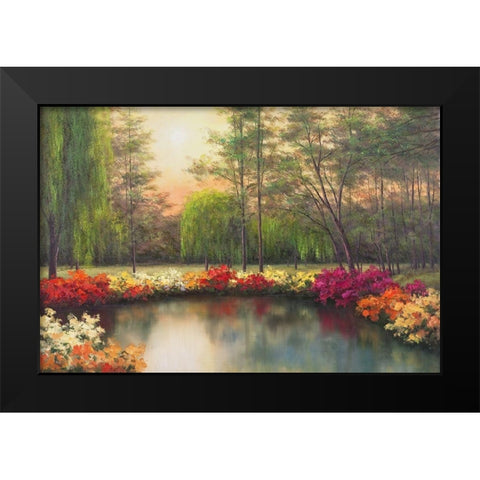 Autumn Sunset Black Modern Wood Framed Art Print by Romanello, Diane