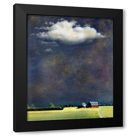 Four Corners Black Modern Wood Framed Art Print by Romm, Steve