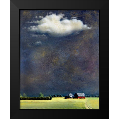 Four Corners Black Modern Wood Framed Art Print by Romm, Steve