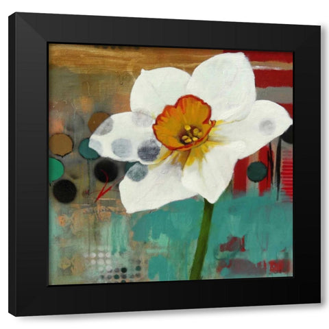 Daffodil Mannerisms Black Modern Wood Framed Art Print with Double Matting by Rasmusson, Jennifer