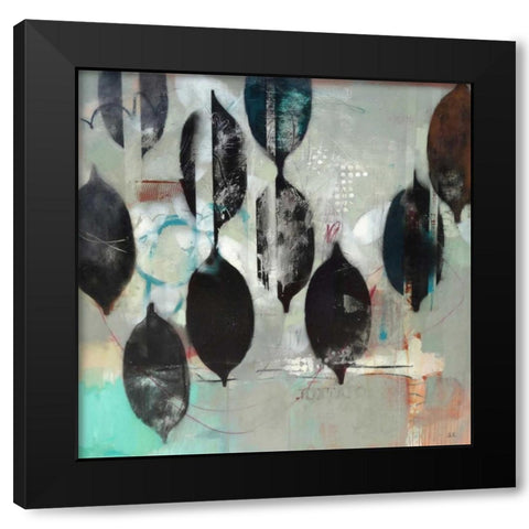 Mindful Grey Black Modern Wood Framed Art Print by Rasmusson, Jennifer