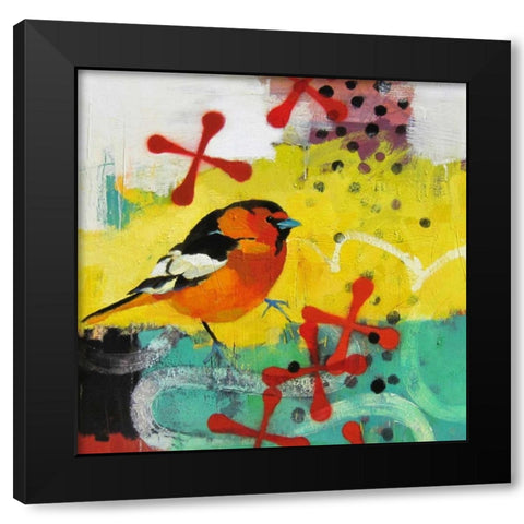 Moon Wading Black Modern Wood Framed Art Print by Rasmusson, Jennifer