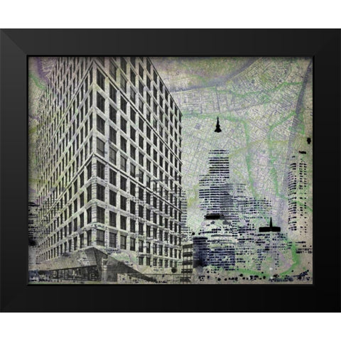Cityscape I Black Modern Wood Framed Art Print by Roberts, Art