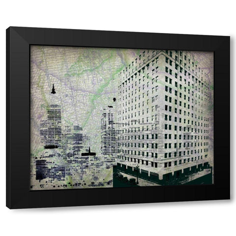 Cityscape II Black Modern Wood Framed Art Print with Double Matting by Roberts, Art