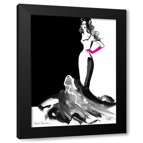 Ball Gown Black Modern Wood Framed Art Print with Double Matting by Ramdeen, Aasha