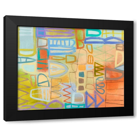 Duet Series II Black Modern Wood Framed Art Print with Double Matting by Richardson-Baughman, Janet