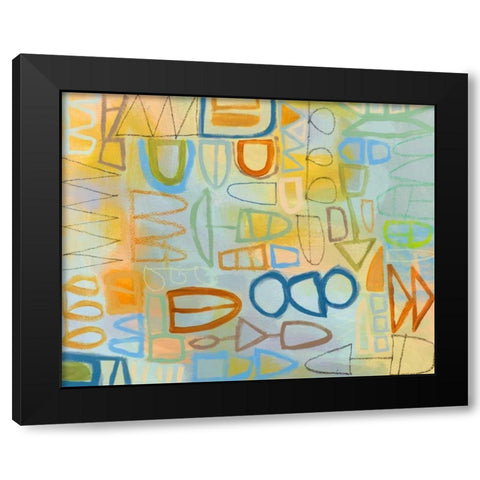 Duet Series III Black Modern Wood Framed Art Print with Double Matting by Richardson-Baughman, Janet