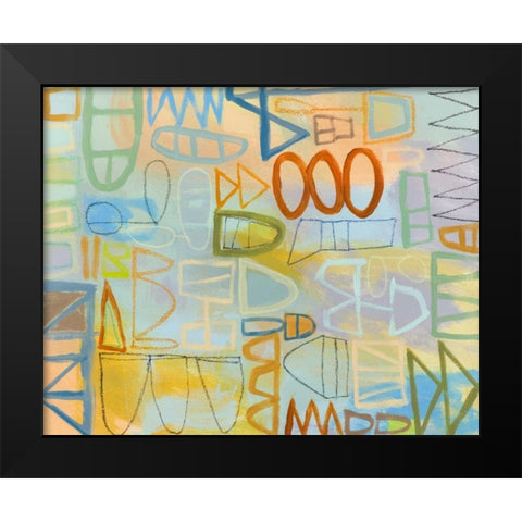 Duet Series IV Black Modern Wood Framed Art Print by Richardson-Baughman, Janet